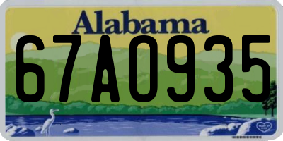 AL license plate 67AO935