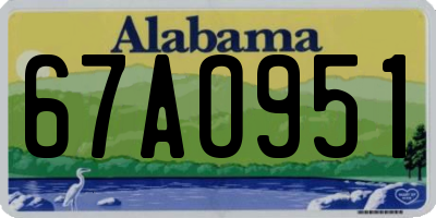 AL license plate 67AO951