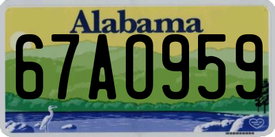 AL license plate 67AO959
