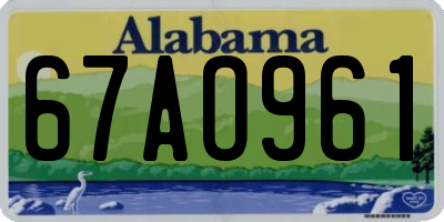 AL license plate 67AO961