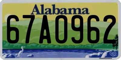 AL license plate 67AO962