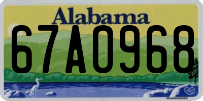 AL license plate 67AO968