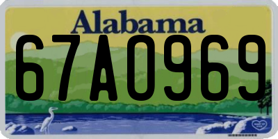 AL license plate 67AO969