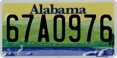 AL license plate 67AO976