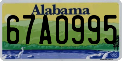 AL license plate 67AO995