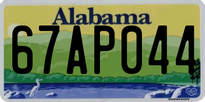 AL license plate 67AP044