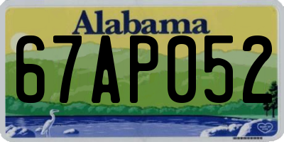 AL license plate 67AP052