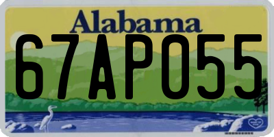 AL license plate 67AP055