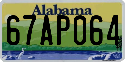 AL license plate 67AP064