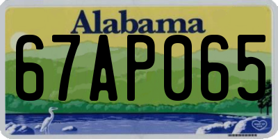 AL license plate 67AP065