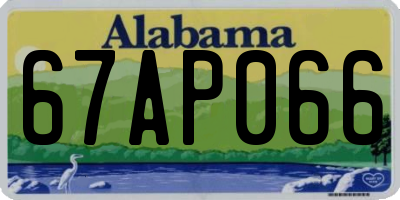 AL license plate 67AP066