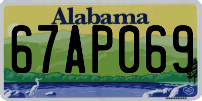 AL license plate 67AP069