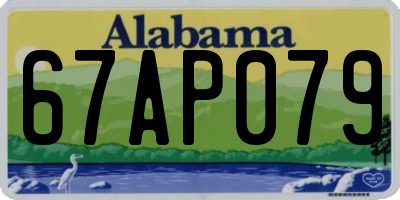 AL license plate 67AP079