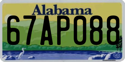 AL license plate 67AP088
