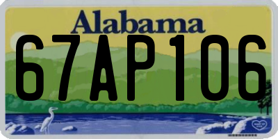 AL license plate 67AP106