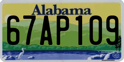 AL license plate 67AP109