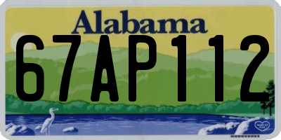 AL license plate 67AP112