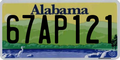 AL license plate 67AP121