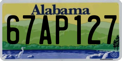 AL license plate 67AP127