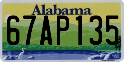 AL license plate 67AP135