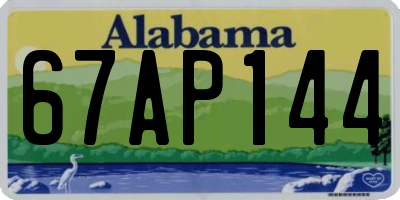 AL license plate 67AP144