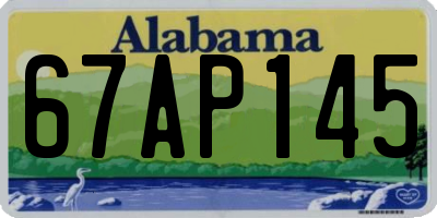 AL license plate 67AP145