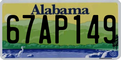 AL license plate 67AP149