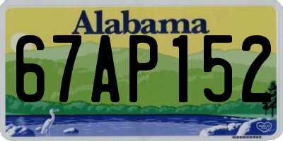 AL license plate 67AP152
