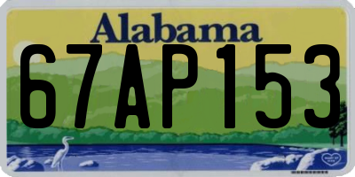 AL license plate 67AP153