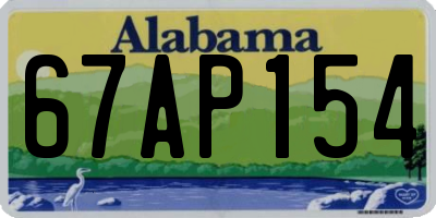AL license plate 67AP154