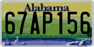 AL license plate 67AP156