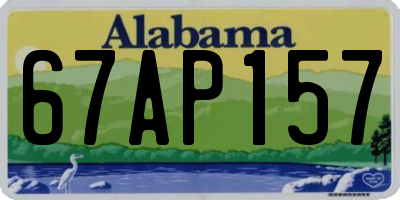 AL license plate 67AP157