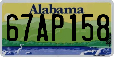 AL license plate 67AP158