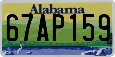 AL license plate 67AP159