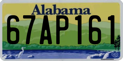 AL license plate 67AP161