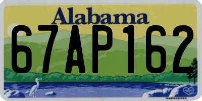 AL license plate 67AP162