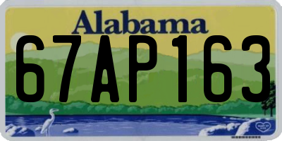 AL license plate 67AP163