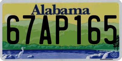 AL license plate 67AP165