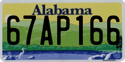 AL license plate 67AP166