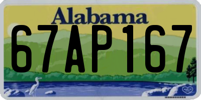 AL license plate 67AP167