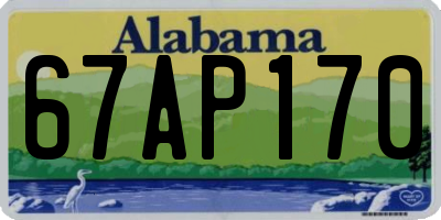 AL license plate 67AP170