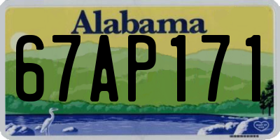 AL license plate 67AP171
