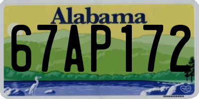 AL license plate 67AP172