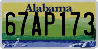 AL license plate 67AP173