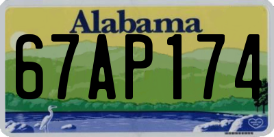 AL license plate 67AP174