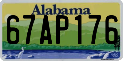 AL license plate 67AP176