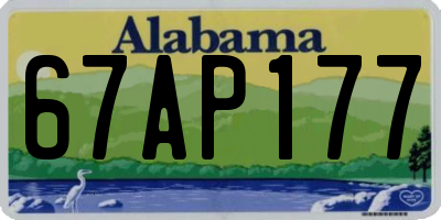AL license plate 67AP177