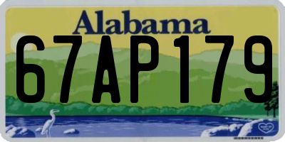 AL license plate 67AP179