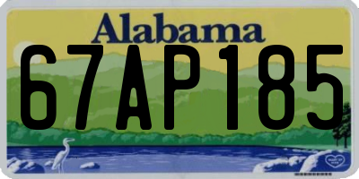 AL license plate 67AP185