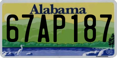 AL license plate 67AP187